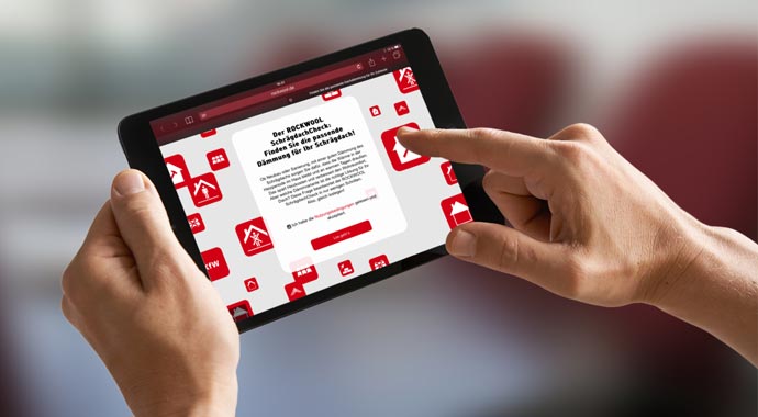 Mit dem Rockwool-SchrägdachCheck die ideale Schrägdachdämmung finden Mit dem Rockwool-SchrägdachCheck die ideale Schrägdachdämmung finden