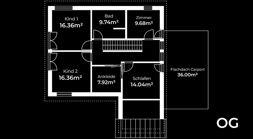Grundriss Obergeschoss 
