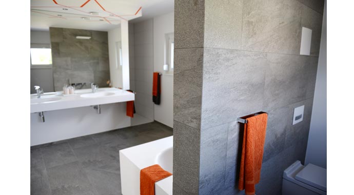 FBW Fertigbauwochner Musterhaus Rheinhausen Bad