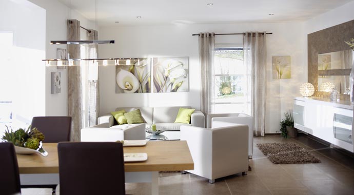 Rensch Haus Musterhaus Orlando Wohnbereich