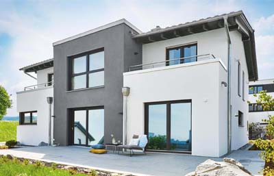 Außenansicht Musterhaus Stuttgart von Fingerhut Haus