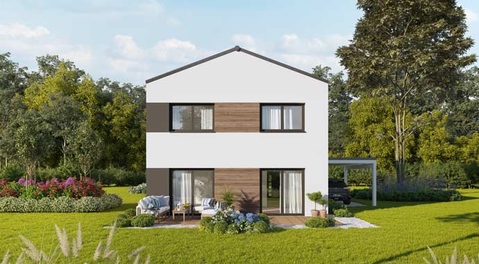 Außenansicht Concept Design 122 edition V2 von Favorit Massivhaus