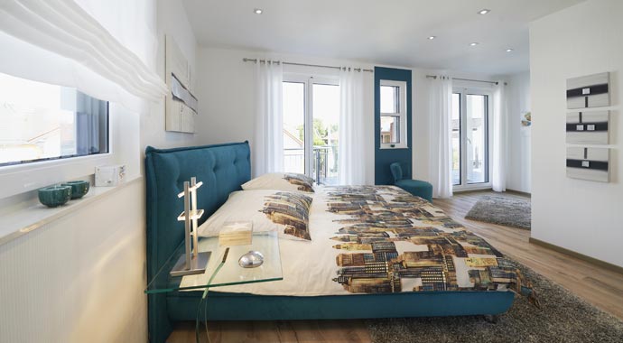 Rensch-Haus Musterhaus Montana Schlafzimmer