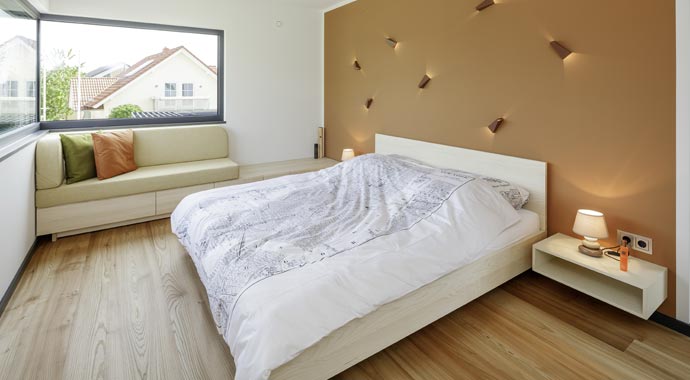 Luxhaus Musterhaus fine Schlafzimmer