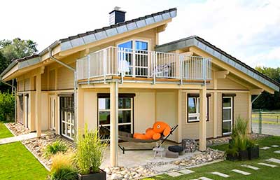 Vöma-Bio-Bau Musterhaus Pro Lifestyle Außenansicht
