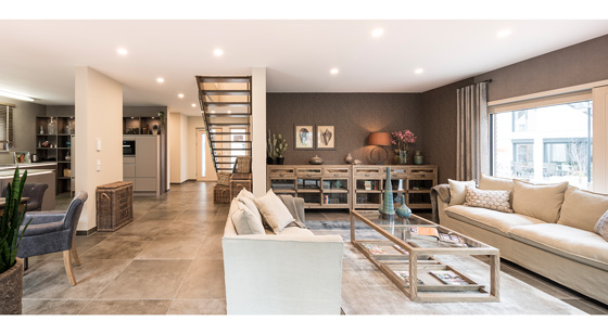 Wohnbereich Musterhaus Fellbach MEDLEY 3.0 von FingerHaus