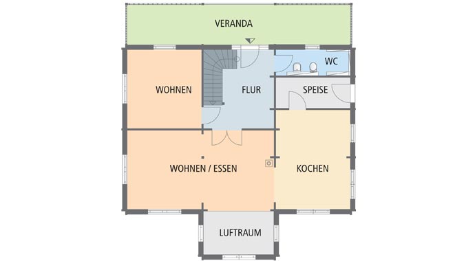 Nordic-Haus Haus Kühling Grundriss Erdgeschoss