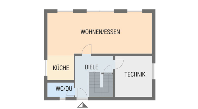 Grundriss Erdgeschoss Haus Sommer von SchwörerHaus