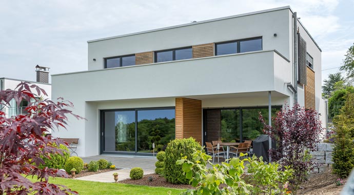 Außenansicht Bauhaus-Villa von Meisterstück-HAUS