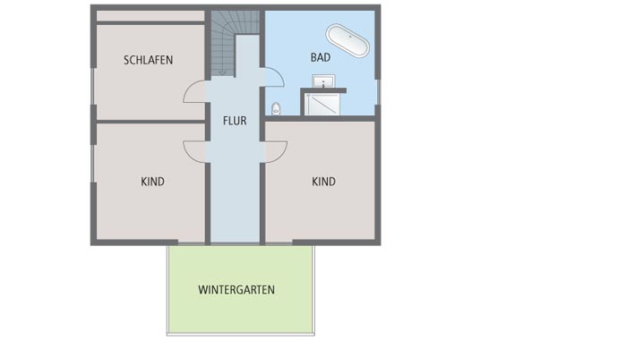 Fertighaus Weiß Kundenhaus Kienhöfer Grundriss Dachgeschoss