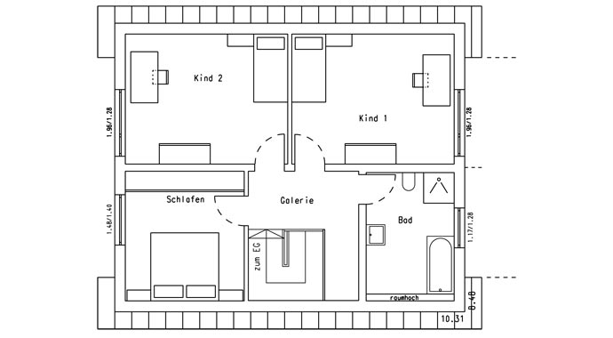 SchwörerHaus Aktionshaus E 20-143.1 Grundriss Dachgeschoss