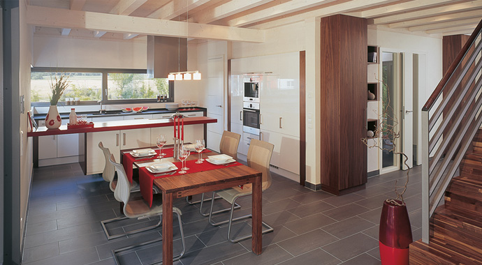 Beilharz Musterhaus Avantgarde Essbereich und Küche