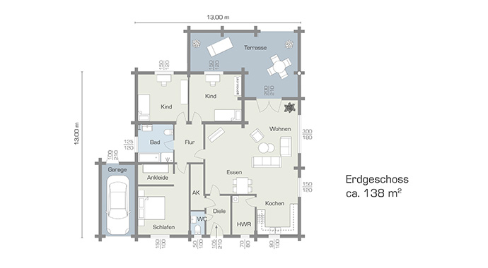 Grundriss Blockhaus FINNARI von LéonWood