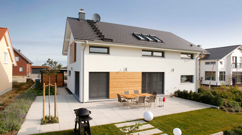 Dan-Wood Musterhaus Point 162A Aussenansicht