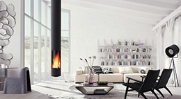 Freihängender Kamin Slimfocus von Focus.