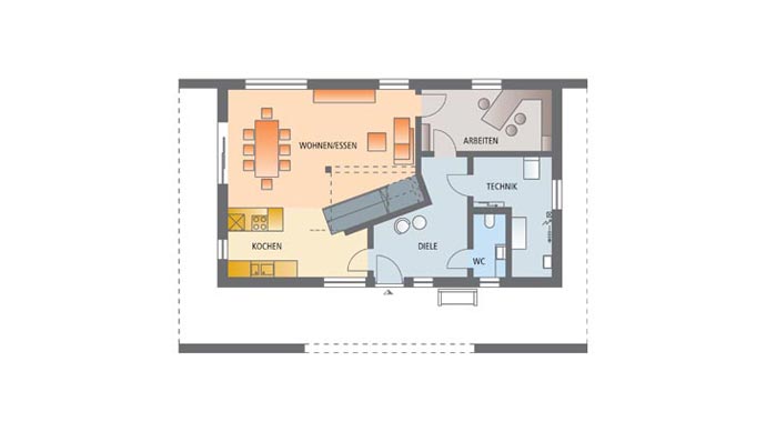 SchwörerHaus Musterhaus Plan E 15-140.1 Grundriss Erdgeschoss