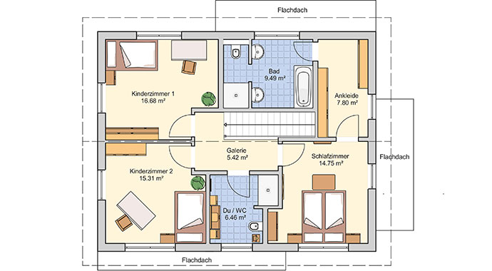 Fingerhut Haus Musterhaus Mannheim Grundriss Dachgeschoss