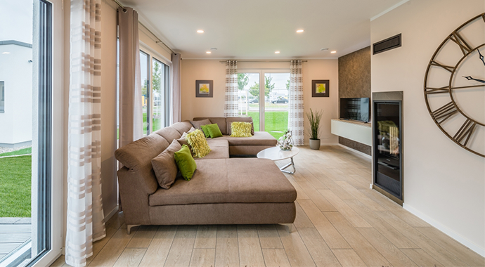 Rensch-Haus Musterhaus Modena Wohnzimmer