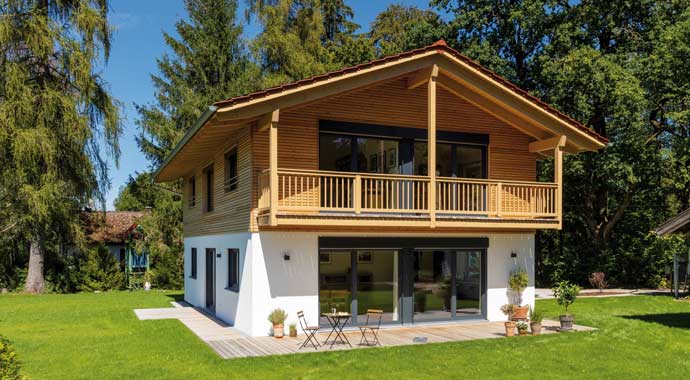 Außenansicht Haus Oberhaching von Regnauer Hausbau