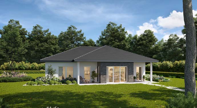 Außenansicht Chalet 122 edition von Favorit Massivhaus