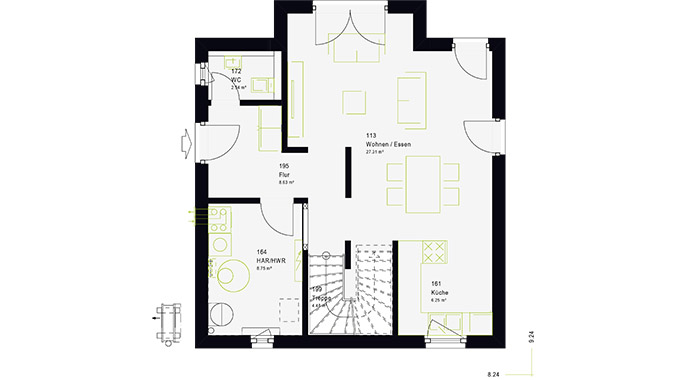 Grundriss Erdgeschoss Aktionshaus von massa haus