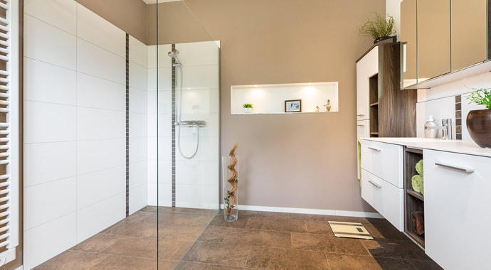 Badezimmer Bungalow FUSION von Meisterstück-HAUS