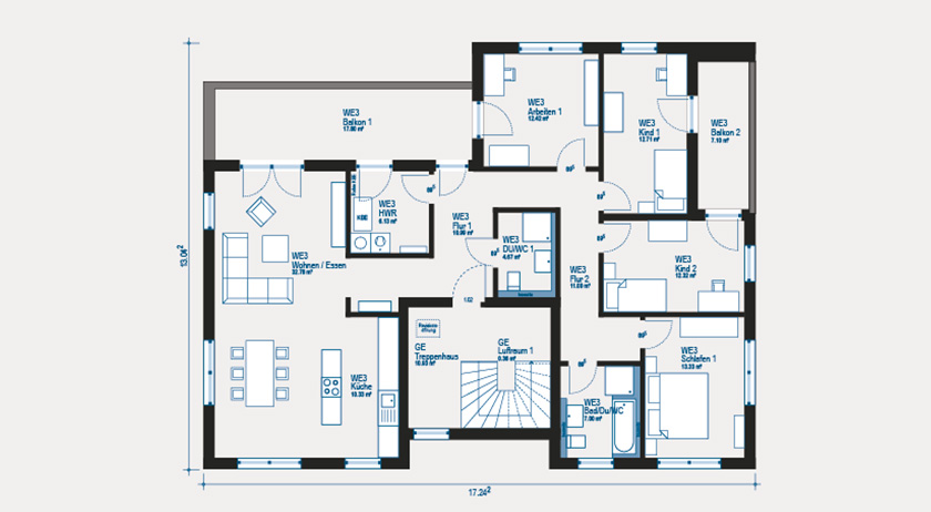 Grundriss EG Apartment 2