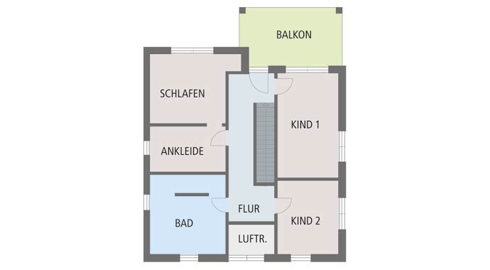 Grundriss Obergeschoss Haus Winkel von STREIF Haus