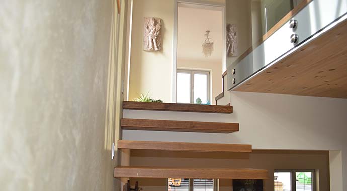 ZimmerMeisterHaus Musterhaus Fabry Treppenhaus
