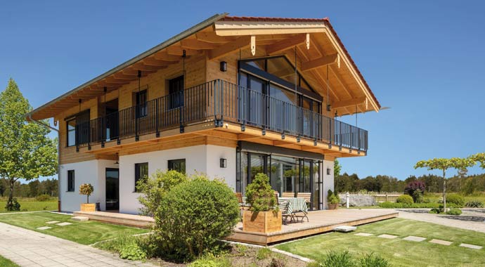 Außenansicht Vitalhaus Liesl von Regnauer Hausbau