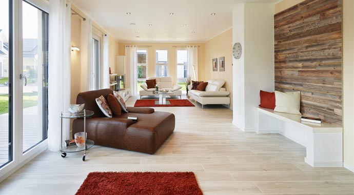 Rensch-Haus Musterhaus Oslo Wohnbereich