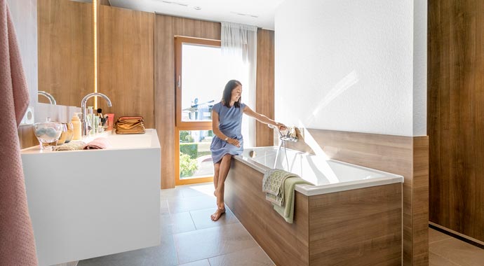 Badezimmer Musterhaus in Auggen von SchwörerHaus