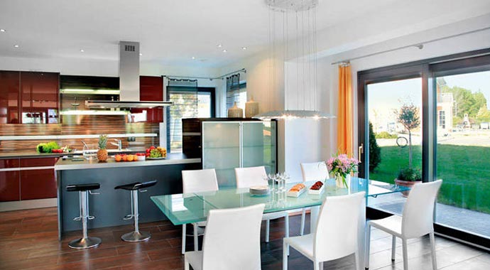 SchwörerHaus Musterhaus Plan 319.2 Essbereich und Küche