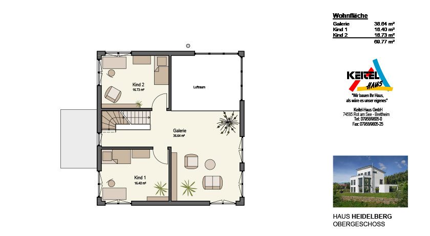 Keitel Haus, Haus Heidelberg Grundriss OG