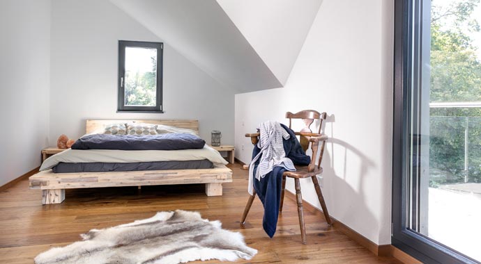 Schlafzimmer Kundenhaus Elfenberg von SchwörerHaus