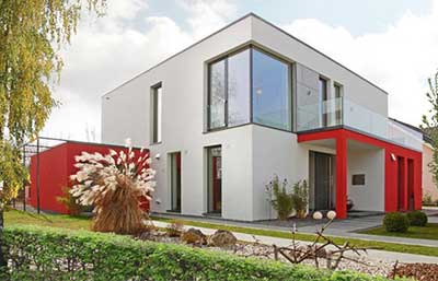 Rötzer Ziegel Element Haus Musterhaus München Außenansicht