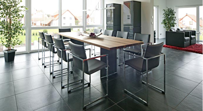 Fertighaus Weiss Musterhaus Plusenergiehaus Style Essbereich