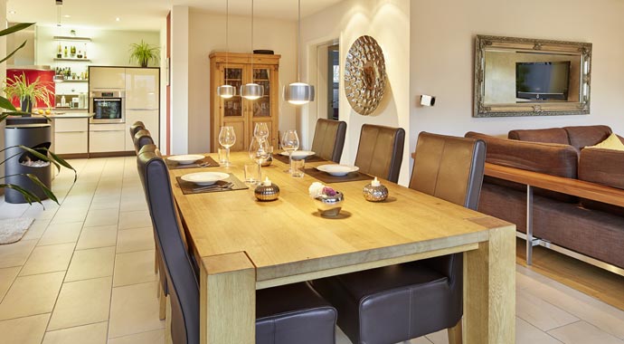 Luxhaus Pultdach Klassik 197 Essbereich