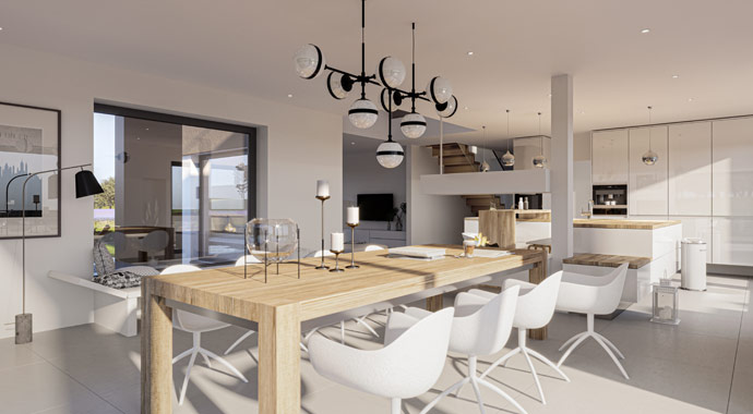 Essbereich Musterhaus CONCEPT-M Erlangen von Bien-Zenker