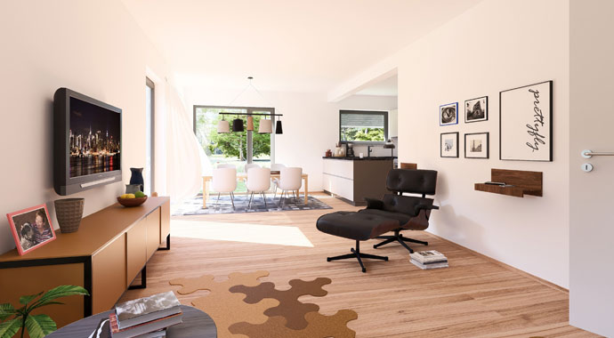 Wohnbereich Aktionshaus E 20-120.5 von SchwörerHaus