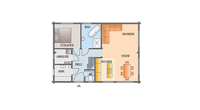 Fullwood Wohnblockhaus Kundenhaus Halterner Berge Grundriss Erdgeschoss
