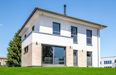 Außenansicht Musterhaus Weinsheim von STREIF Haus