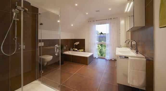 Rensch-Haus Musterhaus Oslo Badezimmer