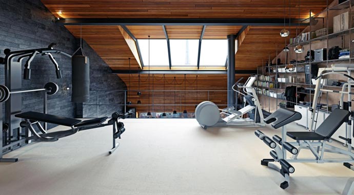 Privater Fitnessraum