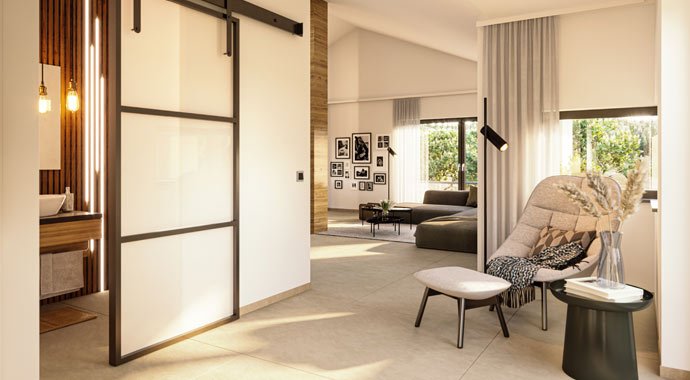 Wohnbereich Musterhaus Schwarzwald von Schwabenhaus