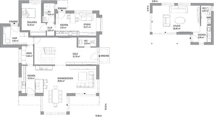 Grundriss Erdgeschoss LANOS 5.2190 von KAMPA