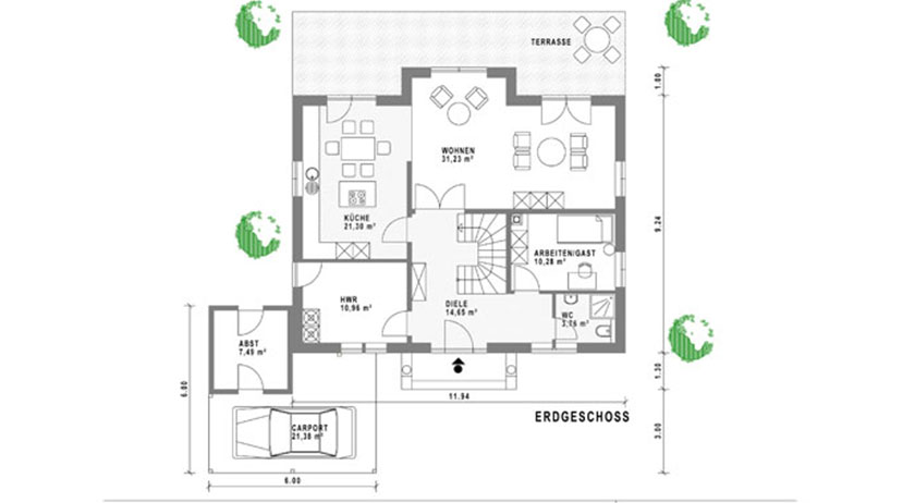 Arge-Haus 715L Grundriss EG