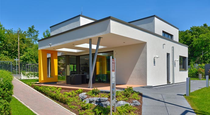 Büdenbender Hausbau Musterhaus Valentino Außenansicht