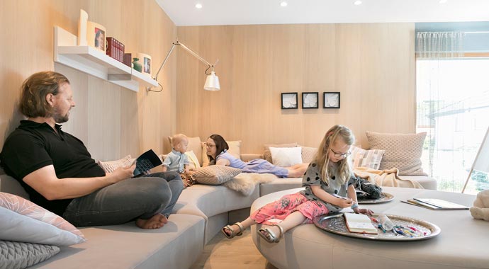 Wohnbereich Musterhaus in Auggen von SchwörerHaus