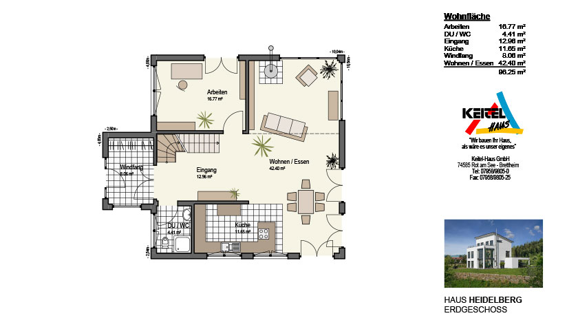 Keitel Haus, Haus Heidelberg Grundriss EG